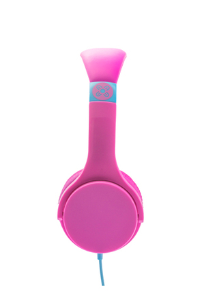 moki lil kids volume limited headphones - pink - side