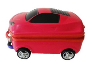 Red Sports Car Wheelie Luggage